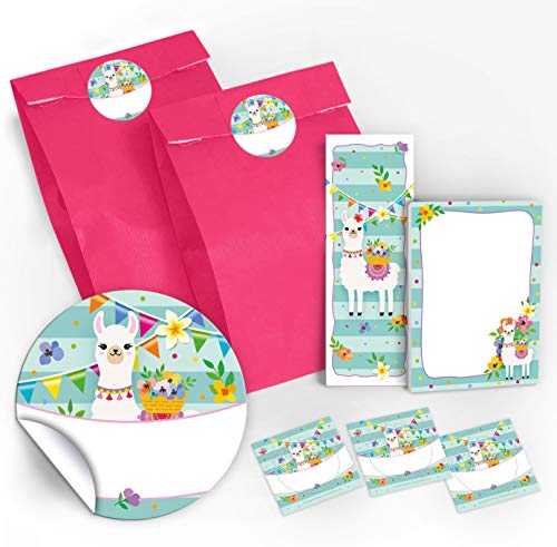 JuNa-Experten 8 Lesezeichen + 8 Mini-Notizblöcke + 8 Geschenktüten/rosa + 8 Aufkleber Lama Mitgebsel Gastgeschenk beim Kindergeburtstag Mädchen JuNa-Experten 8 Lesezeichen + 8 Mini-Notizblöcke + 8 Geschenktüten/rosa + 8 Aufkleber Lama Mitgebsel Gastgeschenk beim Kindergeburtstag Mädchen von JuNa-Experten