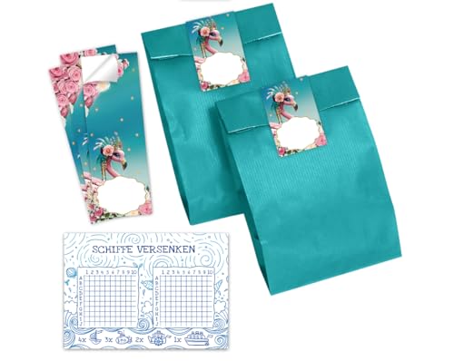JuNa-Experten 8 Schiffe versenken + 8 Geschenktüten/Petrol + 8 Aufkleber Mädchen Flamingo Mitgebsel Kindergeburtstag Gastgeschenke für Mädchengeburtstag Geburtstag Mädchen JuNa-Experten 8 Schiffe versenken + 8 Geschenktüten/Petrol + 8 Aufkleber Mädchen Flamingo Mitgebsel Kindergeburtstag Gastgeschenke für Mädchengeburtstag Geburtstag Mädchen von JuNa-Experten