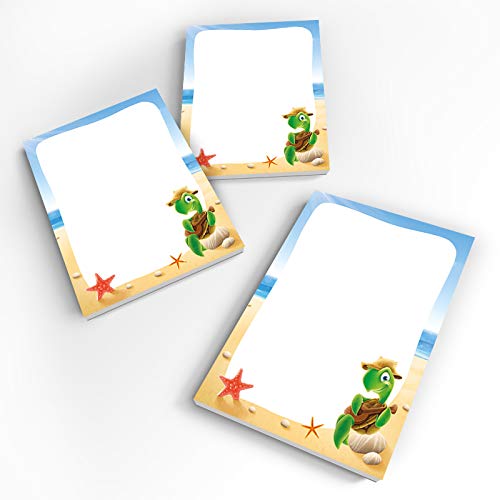 JuNa-Experten Mitgebsel 12 Mini-Notizblöcke (A7) Schildkröte Tiere/Gastgeschenk Kindergeburtstag Geburtstag für Kinder Mädchen Jungen Jungs Giveaways von JuNa-Experten