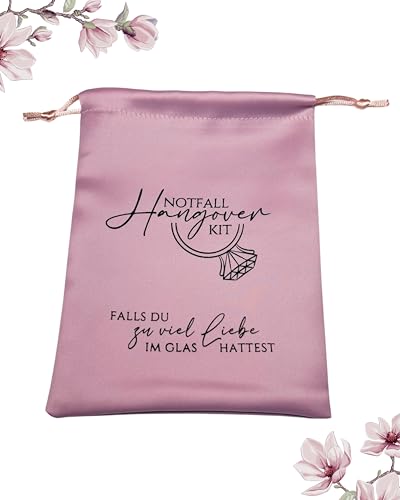 JuPaRo - Hangover Beutel, Notfall Kit, Satin Beutel, Jutesäckchen, Hochzeit Party Gastgeschenk (Lila) von JuPaRo