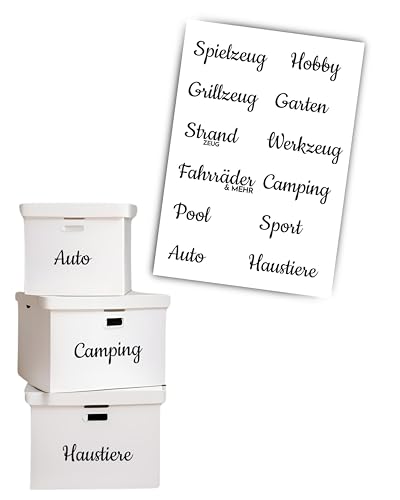 JuPaRo Ordnungs Aufkleber, Haushaltsorganizer, Sticker für Dachboden und die Garage, Ordnungssystem, Beschriftung für Ordnungskisten, Organisation Haushalt, Etiketten Garage (Garage) von JuPaRo