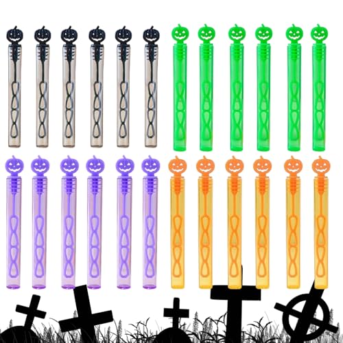 Jubepk Blasenstäbe | 24 Stück Kinder Kürbis Blasen Halloween | Handliche Spielzeug Partyzubehör Für Kleinkinder Outdoor Aktivitäten Weihnachten Geburtstag Ostern von Jubepk
