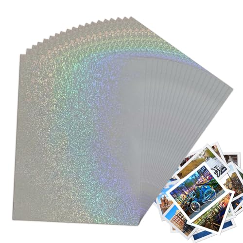 Jubepk Holographische Laminierfolien | A4 Holografische Bastelpapier Sticker | 20 Blätter Selbstklebefolie Leicht Schneidbar Für Bastelunterlagen Geschenkpapier Scrapbook Jubepk Holographische Laminierfolien | A4 Holografische Bastelpapier Sticker | 20 Blätter Selbstklebefolie Leicht Schneidbar Für Bastelunterlagen Geschenkpapier Scrapbook von Jubepk