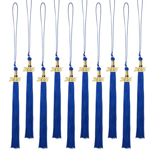 Quastenkappe 2025, Abschlusskappe Quasten, 10 -fache Ankündigung Anhänger Ornament, elegante Abschlussdekoration, robustes Souvenir -Accessoire für Highschool, Universität, Meister, Lehrer, Schulfotos von Jubepk