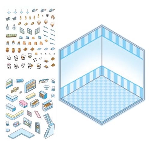 3D-Szene Aufkleber - Machen Sie Ihr Zuhause Aufkleber - Kratzfest, Bastelbedarf, Schuljournaling Dekorative Aufkleber für Schule 3D-Szene Aufkleber - Machen Sie Ihr Zuhause Aufkleber - Kratzfest, Bastelbedarf, Schuljournaling Dekorative Aufkleber für Schule von Jubilofex