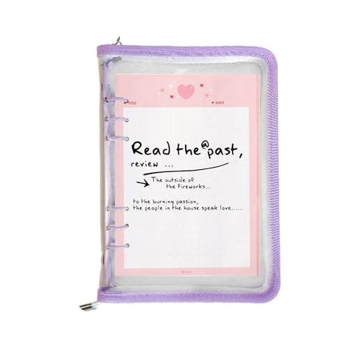 Buchhülle mit 6 Löchern – abnehmbarer Tagebuch-Organizer | Organisieren Sie mit Leichtigkeit einen Bindemittelschutz für Studenten, Meetings und von Jubilofex