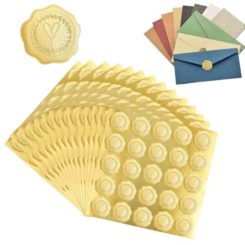 Goldene Präge-Siegel | Aufkleber für Herzhochzeiten, selbstklebende Aufkleber aus Goldfolie, Robben im Hals, Robben des Herzens Goldene Präge-Siegel | Aufkleber für Herzhochzeiten, selbstklebende Aufkleber aus Goldfolie, Robben im Hals, Robben des Herzens von Jubilofex