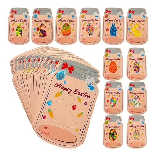-Grußkarten – weit verbreitete Urlaubsnotizen, bedruckte Versandtaschen, eiförmige Wunschkarten, helle saisonale Nachrichten, Postkarten-Set für Schüler, Nachbarn, Mitarbeiter, Büros, Lehrer von Jubilofex