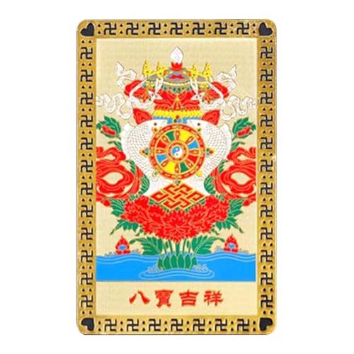 Jubilofex Chinesische God der Karte, Gold Card God of Wealth | Talisman Golden Talisman Charm Das Wohnzimmer Schlafzimmer Dekoration für Familie, Freunde von Jubilofex