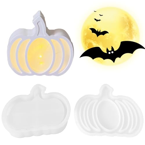 Jubilofex Halloween Silikonformen,2 Stück Gießformen Set | Halloween Deko Atmosphärenlampe Bastelset Für Anfänger Kinder Erwachsene Zuhause Feiern Jubilofex Halloween Silikonformen,2 Stück Gießformen Set | Halloween Deko Atmosphärenlampe Bastelset Für Anfänger Kinder Erwachsene Zuhause Feiern von Jubilofex