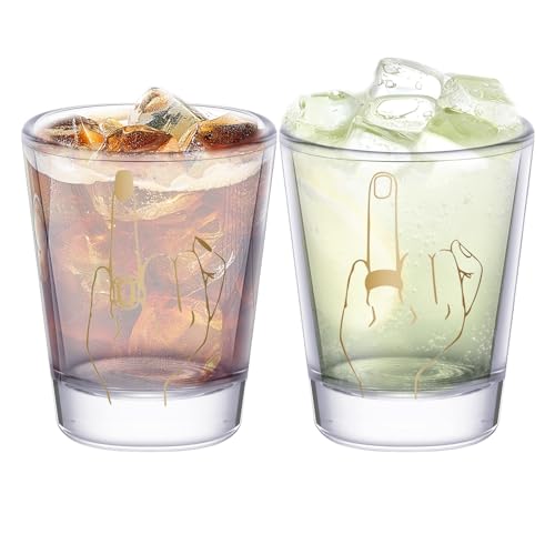 Jubilofex Hochzeitsweingläser Für Und Bräutigam | Junggesellinnenabschied Ringfinger-Design Humorvolle Whiskygläser,Sammler Whisky-Behälter Für Restaurant Familientreffen von Jubilofex