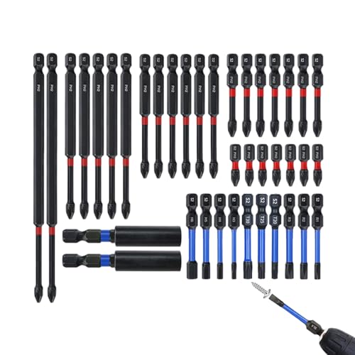 Jubilofex Schrauberbits Für Bohrer, Elektroschrauber-Bits, 39-teiliges Anti-Rutsch Sechskant-Ergonomisch für Dachmontage Metallbau Möbelmontage Trockenbau Jubilofex Schrauberbits Für Bohrer, Elektroschrauber-Bits, 39-teiliges Anti-Rutsch Sechskant-Ergonomisch für Dachmontage Metallbau Möbelmontage Trockenbau von Jubilofex