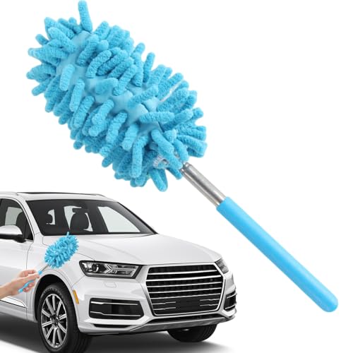 Jubilofex Staubbürste für Auto | Reinigungsbürste gegen Staub für Auto, Detail-Werkzeug mit ausziehbarem Griff, kratzfester Reiniger für SUV, LKW, Motorrad, Haus von Jubilofex