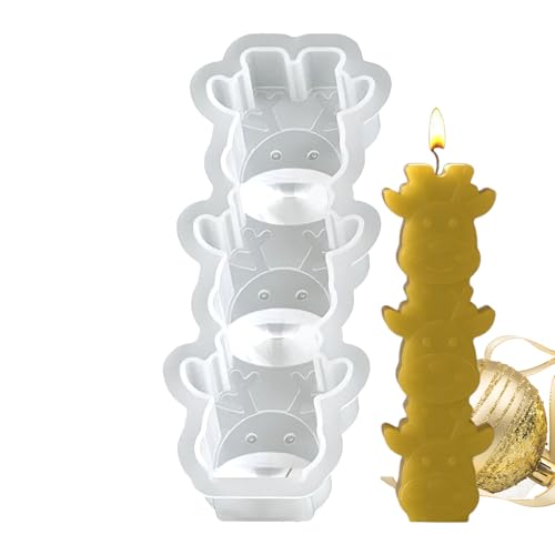 Jubilofex Weihnachtsformen | Party-Silikonformen mit Weihnachtsmann Tannenbaum und Elch | Bastelbedarf für Epoxidharz Ton Gips Seife Schokolade Süßigkeiten Kerze von Jubilofex