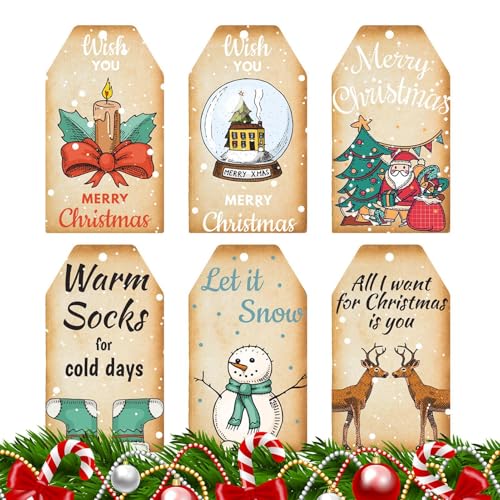 Jubilofex Weihnachtsgeschenkanhänger mit Schnur, Anhänger, 60 Stück Weihnachtsanhänger Dekoration Weihnachtsanhänger | Weihnachtsdekorationsanhänger, Jubilofex Weihnachtsgeschenkanhänger mit Schnur, Anhänger, 60 Stück Weihnachtsanhänger Dekoration Weihnachtsanhänger | Weihnachtsdekorationsanhänger, von Jubilofex