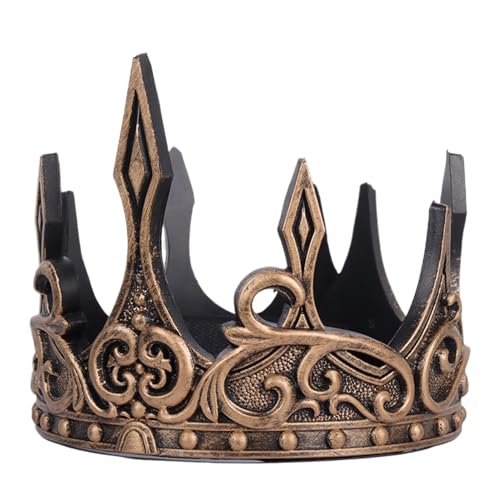 Königskrone für Männer – edler Hut, königliche Frisur | Tiara Cosplay weit anwendbar für Zeremonie, Fantasieball, Bühnenspiel, Themenabend, Prinz Pagant, Outfit-Dekoration Königskrone für Männer – edler Hut, königliche Frisur | Tiara Cosplay weit anwendbar für Zeremonie, Fantasieball, Bühnenspiel, Themenabend, Prinz Pagant, Outfit-Dekoration von Jubilofex