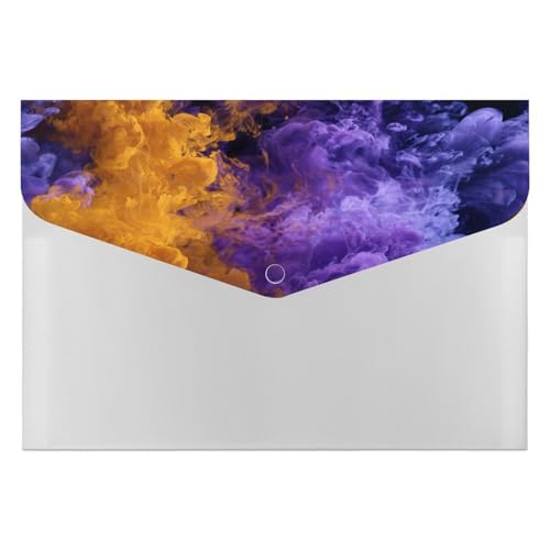 Akkordeon-Aktenordner, Fächermappe, Etiketten, Dokumenten-Organizer, Tasche für Büro, Schule, A4, bunt, Rauchviolett / Orange Akkordeon-Aktenordner, Fächermappe, Etiketten, Dokumenten-Organizer, Tasche für Büro, Schule, A4, bunt, Rauchviolett / Orange von Jubonexis