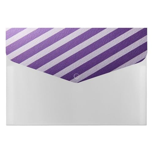 Akkordeon-Aktenordner, Organizer, Fächermappe, Etiketten, Dokumenten-Organizer, Tasche für Büro, Schule, Brief, A4, Violett / Weiß gestreift Akkordeon-Aktenordner, Organizer, Fächermappe, Etiketten, Dokumenten-Organizer, Tasche für Büro, Schule, Brief, A4, Violett / Weiß gestreift von Jubonexis