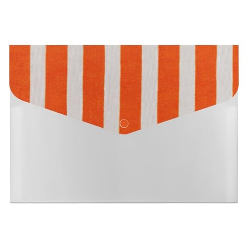 Akkordeon-Aktenordner, vertikal, orange-weiß gestreift, Fächermappe, Etiketten, Dokumenten-Organizer, Tasche für Büro, Schule, Briefe, A4-Größe Akkordeon-Aktenordner, vertikal, orange-weiß gestreift, Fächermappe, Etiketten, Dokumenten-Organizer, Tasche für Büro, Schule, Briefe, A4-Größe von Jubonexis