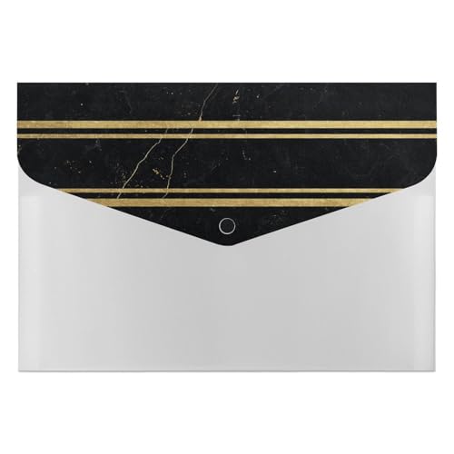 Akkordeon-Aktenordner mit Marmoradern, Fächerordner, Etiketten, Dokumenten-Organizer, Tasche für Büro, Schule, Briefe, A4, Schwarz / Gold Akkordeon-Aktenordner mit Marmoradern, Fächerordner, Etiketten, Dokumenten-Organizer, Tasche für Büro, Schule, Briefe, A4, Schwarz / Gold von Jubonexis
