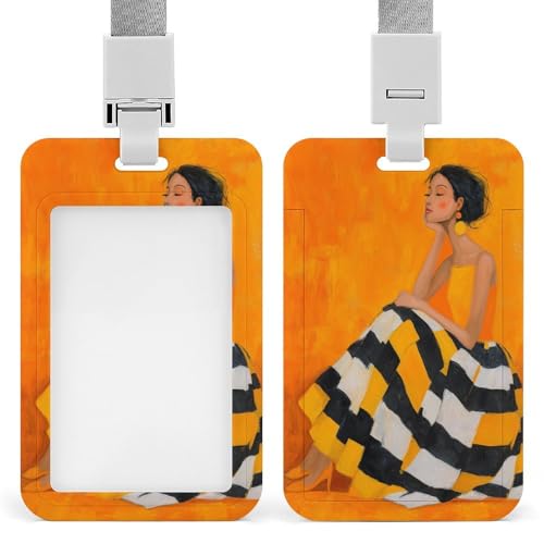 Ausweishalter, Motiv: Gouache, schlafende Frau, einziehbarer Clip, Kartenschutz, Namensschild, Namensschild für Arbeit, Büro, Arzt, Krankenschwester Ausweishalter, Motiv: Gouache, schlafende Frau, einziehbarer Clip, Kartenschutz, Namensschild, Namensschild für Arbeit, Büro, Arzt, Krankenschwester von Jubonexis