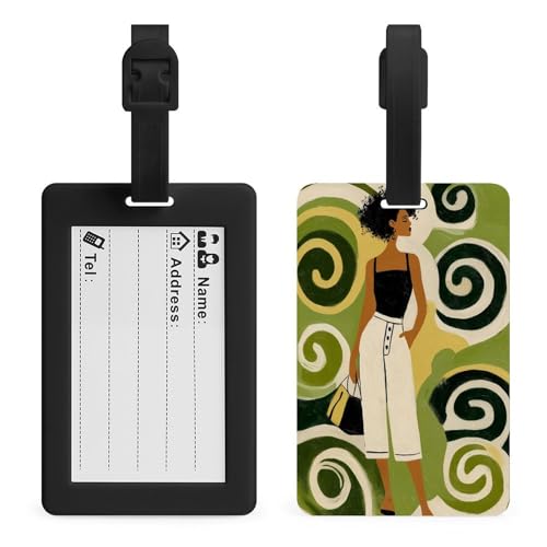 Gepäckanhänger für Damen, Gouache auf Smaragdgrün, für Taschen, Reisen Gepäckanhänger für Damen, Gouache auf Smaragdgrün, für Taschen, Reisen von Jubonexis