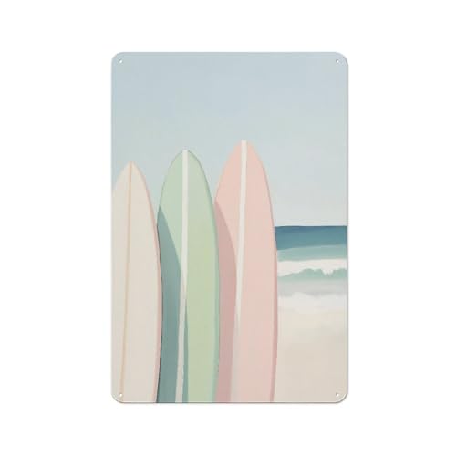 Surfboards Gouache Blechschilder, Wandkunst, Dekorationen für Bar, Pub, Club, Café, Zimmer, Bauernhaus, Weiß, 30 x 20 cm Surfboards Gouache Blechschilder, Wandkunst, Dekorationen für Bar, Pub, Club, Café, Zimmer, Bauernhaus, Weiß, 30 x 20 cm von Jubonexis
