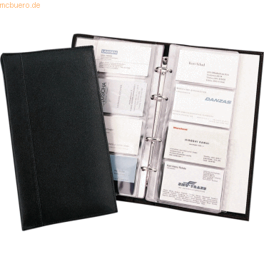 Jüscha Visitenkarten-Ringbuch 120 Karten 14x25,5x4cm schwarz Jüscha Visitenkarten-Ringbuch 120 Karten 14x25,5x4cm schwarz von Jüscha