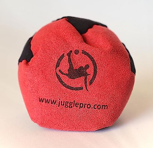 Juggle Pro Footbag RED Turtle – Handgenähter 2-Panel hackisack Ball– Aus Amara Ultra Wildleder – Gefüllt mit EPS-Kunststoffperlen – Für Freestyle Kicks & Stalls von Juggle Pro