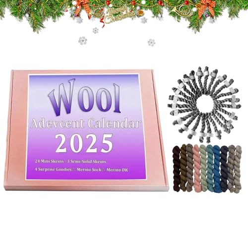 Jukeoiu 2025 Weihnachts-Countdown-Kalender – 24 Tage Countdown bis Weihnachten Wolle Strickgarn Kit | Urlaub kreative Projekte Häkeln Handwerk Zubehör für Stricker Freunde Frauen Familie Häkeln Mutter Jukeoiu 2025 Weihnachts-Countdown-Kalender – 24 Tage Countdown bis Weihnachten Wolle Strickgarn Kit | Urlaub kreative Projekte Häkeln Handwerk Zubehör für Stricker Freunde Frauen Familie Häkeln Mutter von Jukeoiu