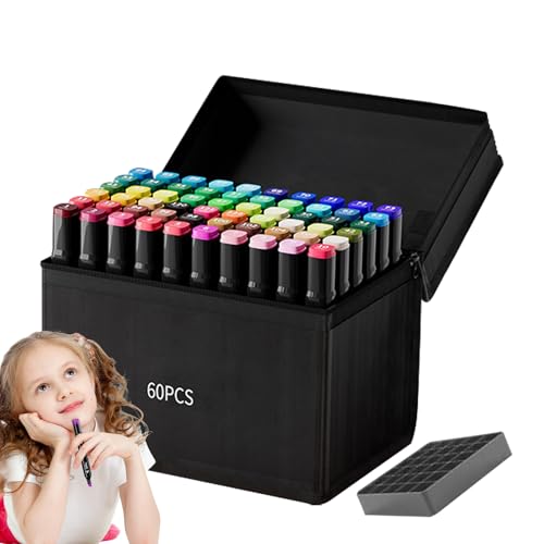 Jukeoiu Marker Set - Wasserfeste Mit Intensiven & Hochpigmentierten Farben, Filzstifte Set Für Scrapbook, Bullet Journals, Manga, 60 Marker Jukeoiu Marker Set - Wasserfeste Mit Intensiven & Hochpigmentierten Farben, Filzstifte Set Für Scrapbook, Bullet Journals, Manga, 60 Marker von Jukeoiu