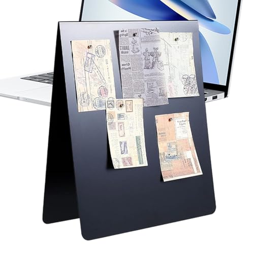 Jukeoiu Metall-Magnetboard – Desktop-Foto-Display – rutschfeste magnetische Pinnwand für Memo-Schrank, Haftnotizen, Heimbüro, Schlafsaal, Klassenzimmer, Poesie von Jukeoiu