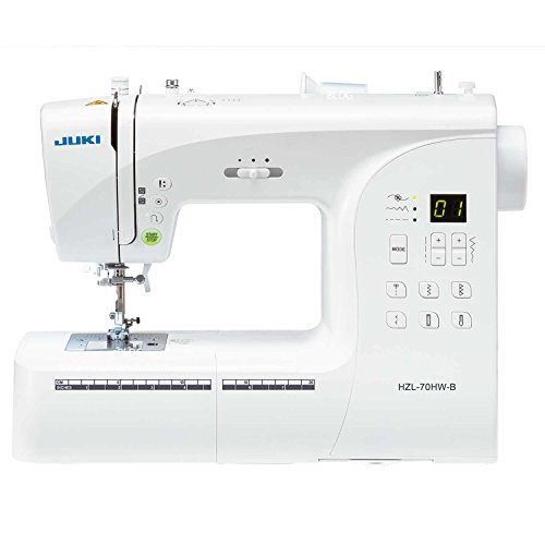 JUKI HZL-70HW-B Nähmaschine, elektronisch, Metall/PVC, Weiß, 40 x 18,8 x 29 cm von JUKI