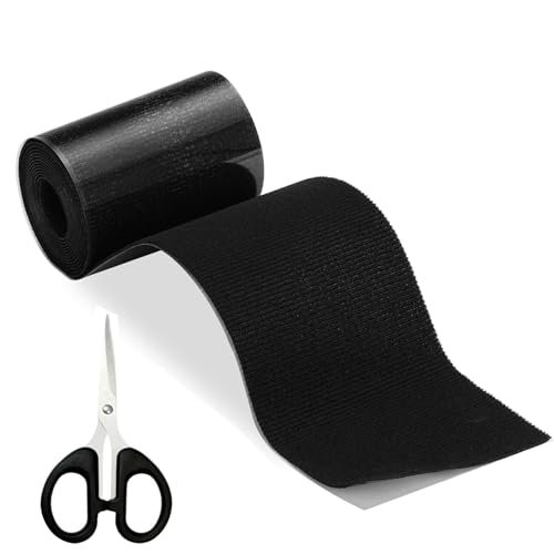 Flicken Selbstklebend Stoff, 10x200cm Textilklebeband Wasserdicht, Reißfest Schwarz Gewebeklebeband, Gewebe-Reparaturband für Sofa, Autositze, Zelt, Markise, Segeltuch, Daunenjacke, Löcher in Stoff von Jukibole
