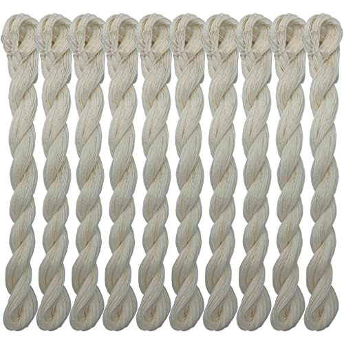 Jukway 10 Stück Reißfest Nähgarn Handnähen Baumwolle Nähfaden Hand Baumwollfaden Baumwollgarn für Nähen Quilten, 0,8mm dick Rohweiß (Rohweiß) von Jukway