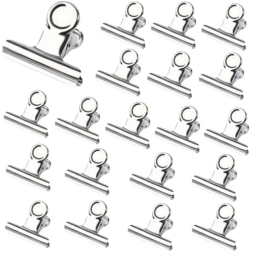 Jukway 30 Stück Metallklammern Bulldog Clips 31mm Binder clips Büroklammern Briefklemmer Multi-function Papier Clips für Bilder Fotos, Büros, Küche, zu Hause (Silber) von Jukway