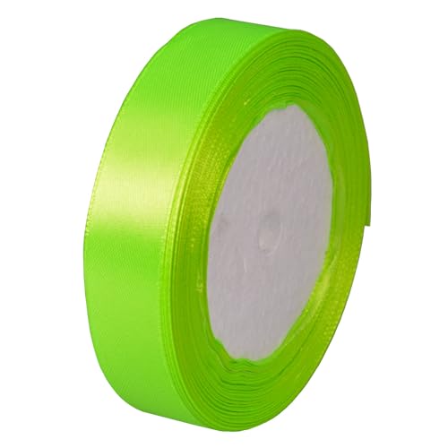 Satinband Chartreuse Grün 20mm, 22 Meters Geschenkband Schleifenband Bänder zum Basteln Nähen, Dekoband Stoffband Bänder für Geschenkverpackung Haarschleifen Geburtstag Hochzeit Party Dekoration von Jukway