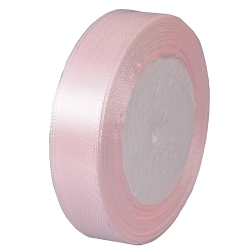 Satinband Hellrosa 20mm, 22 Meters Geschenkband Schleifenband Bänder zum Basteln Nähen, Dekoband Stoffband Bänder für Geschenkverpackungen Haarschleifen Geburtstag Hochzeit Partys Dekoration von Jukway