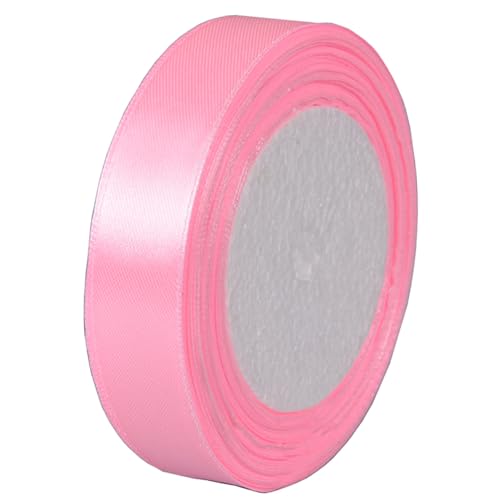 Satinband Rosa 20mm, 22 Meters Geschenkband Schleifenband Bänder zum Basteln Nähen, Dekoband Stoffband Bänder für Geschenkverpackungen Haarschleifen Geburtstag Hochzeit Partys Dekoration von Jukway