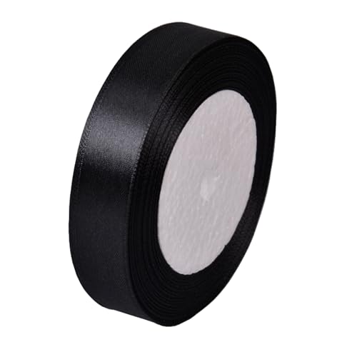 Satinband Schwarz 20mm, 22 Meters Geschenkband Schleifenband Bänder zum Basteln Nähen, Dekoband Stoffband Bänder für Geschenkverpackungen Haarschleifen Dekoration Satinband Schwarz 20mm, 22 Meters Geschenkband Schleifenband Bänder zum Basteln Nähen, Dekoband Stoffband Bänder für Geschenkverpackungen Haarschleifen Dekoration von Jukway