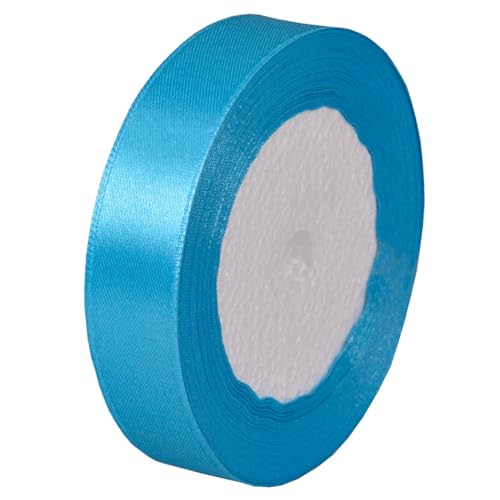 Satinband Seeblau 20mm, 22 Meters Geschenkband Schleifenband Bänder zum Basteln Nähen, Dekoband Stoffband Bänder für Geschenkverpackungen Haarschleifen Geburtstag Hochzeit Partys Dekoration von Jukway