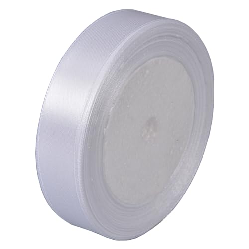 Satinband Weiss 20mm, 22 Meters Geschenkband Schleifenband Bänder zum Basteln Nähen, Dekoband Stoffband Bänder für Geschenkverpackungen Haarschleifen Brautstrauß Hochzeit Partys Dekoration Satinband Weiss 20mm, 22 Meters Geschenkband Schleifenband Bänder zum Basteln Nähen, Dekoband Stoffband Bänder für Geschenkverpackungen Haarschleifen Brautstrauß Hochzeit Partys Dekoration von Jukway