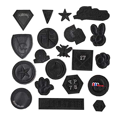 Juland 20 Stck Schwarze PU-Patches Selbstklebender Rucksack Deko-Patches für Männer, Frauen, Jungen, Mädchen, Kinder Juland 20 Stck Schwarze PU-Patches Selbstklebender Rucksack Deko-Patches für Männer, Frauen, Jungen, Mädchen, Kinder von Juland