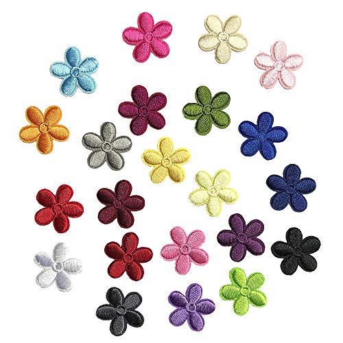 Juland 23PCS Mini Sun Flower Bestickte Patches zum Aufbügeln mit Hitze oder zum Aufnähen Gestickte individuelle Rucksack-Aufnäher für Männer, Frauen, Jungen, Mädchen, Kinder von Juland