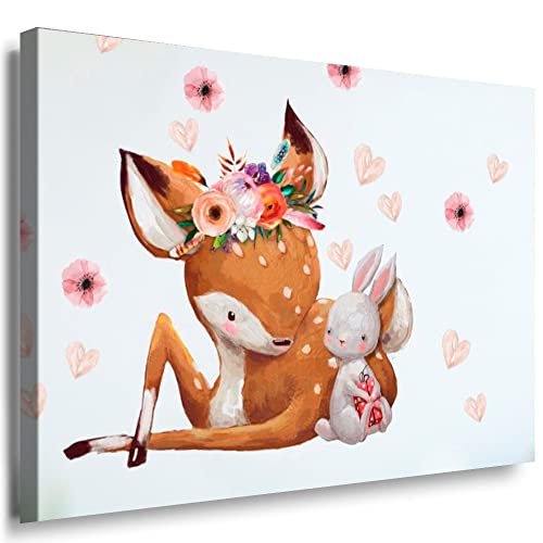 Julia-Art - Bilder Kinderzimmer Babyzimmer Dekor Boho Style Tiermotive 60 x 40 cm LeinWandBilder Xxl - 1 Teilige WandBilder Art 3D Modern Kunstdrucke kE-98-1 Julia-Art - Bilder Kinderzimmer Babyzimmer Dekor Boho Style Tiermotive 60 x 40 cm LeinWandBilder Xxl - 1 Teilige WandBilder Art 3D Modern Kunstdrucke kE-98-1 von Julia-Art Leinwandbilder