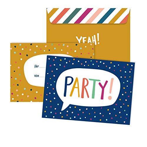 Einladungskarten Kindergeburtstag | 6 Karten mit Umschlag | 6er Set | Geburtstagseinladungen für Jungs und Mädchen (Party) von Julica