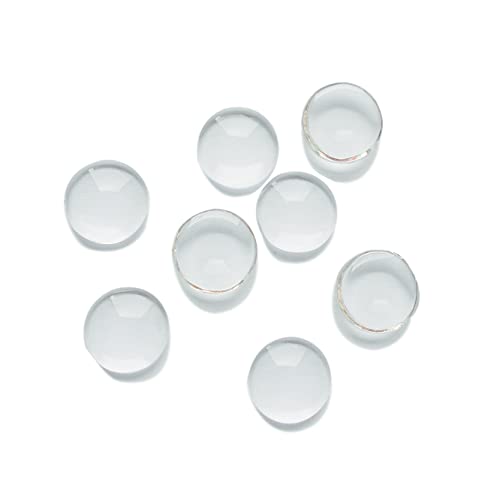 10mm 320pcs Transparent Glass Cabochons Clear Round Flat Back Dome Tile Cabochon Covers for Cameo Photo Pendant Jewelry Making 10x10x3.5mm von Julie Wang