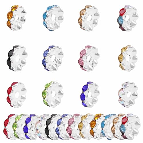 120 Stück 12mm Rondelle Abstandshalter Perlen Mix Farbe Kristall Strass Perle für Halskette Armband Schmuck machen Perlen Stifte Handwerk DIY Findings 120 Stück 12mm Rondelle Abstandshalter Perlen Mix Farbe Kristall Strass Perle für Halskette Armband Schmuck machen Perlen Stifte Handwerk DIY Findings von Julie Wang