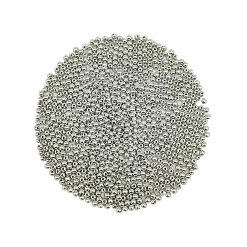 2100 Stück 4mm Silber Farbe Abstandshalter Perlen CCB Kunststoff Glatte Runde Perle für Armband Halskette Schmuck machen Handwerk DIY-Zubehör 2100 Stück 4mm Silber Farbe Abstandshalter Perlen CCB Kunststoff Glatte Runde Perle für Armband Halskette Schmuck machen Handwerk DIY-Zubehör von Julie Wang
