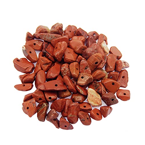 450PCS Flamme Jaspis Natürliche unregelmäßige Chip Steinperlen 5-8mm Edelsteine ​​​​Kristall Lose Perle für Schmuckherstellung Armband Halskette DIY Handwerk Finding von Julie Wang